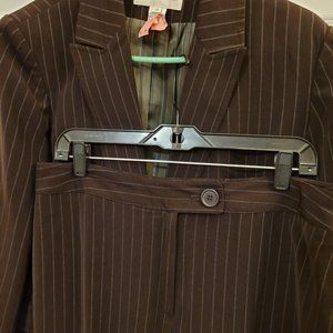 Jones New York Chocolate Pinstripe Suit (Jacket and Pants)